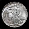 Image 2 : 1943-p Walking Liberty Half Dollar 50c Grades Choice Unc