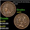 Image 1 : 1863 Union Civil War Token Fr-82/352Aa 1c Grades Select AU