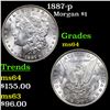 Image 1 : 1887-p Morgan Dollar $1 Grades Choice Unc