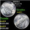 Image 1 : 1923-s Peace Dollar $1 Grades Select+ Unc