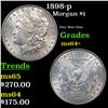 Image 1 : 1898-p Morgan Dollar $1 Grades Choice+ Unc