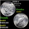 Image 1 : 1926-s Peace Dollar $1 Grades Select+ Unc