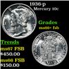 Image 1 : 1936-p Mercury Dime 10c Grades GEM++ FSB