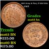 Image 1 : 1863 Army & Navy Civil War Token F-206/320a 1c Grades Select Unc BN