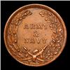 Image 2 : 1863 Army & Navy Civil War Token F-8/314a 1c Grades Choice Unc BN