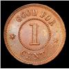Image 2 : 1863 Brooklyn Civil War Token F-NY-095-F-5a 1c Grades Choice Unc BN