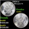 Image 1 : 1904-o Morgan Dollar $1 Grades GEM+ Unc