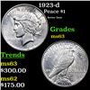 Image 1 : 1923-d Peace Dollar $1 Grades Select Unc