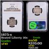 Image 1 : NGC 1875-s Twenty Cent Piece 20c Graded xf40 By NGC