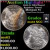 Image 1 : ***Auction Highlight*** NGC 1882-cc Morgan Dollar GSA Hoard Rainbow Toned $1 Graded ms62 By NGC (fc)