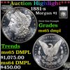 Image 1 : ***Auction Highlight*** 1881-s Morgan Dollar $1 Graded ms65 dmpl By SEGS (fc)