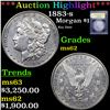 Image 1 : ***Auction Highlight*** 1883-s Morgan Dollar $1 Graded Select Unc By USCG (fc)