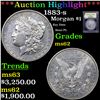 Image 1 : ***Auction Highlight*** 1883-s Morgan Dollar $1 Graded Select Unc By USCG (fc)