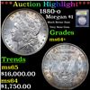 Image 1 : ***Auction Highlight*** 1880-o Morgan Dollar $1 Graded Choice+ Unc By USCG (fc)