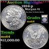 Image 1 : ***Auction Highlight*** 1894-p Morgan Dollar $1 Graded Choice Unc By USCG (fc)