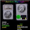 Image 1 : ***Auction Highlight*** NGC 1999 Silver Eagle Dollar $1 Graded ms69 By NGC (fc)