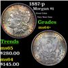 Image 1 : 1887-p Morgan Dollar 1 Grades Choice+ Unc