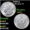 Image 1 : 1888-p Morgan Dollar 1 Grades Select+ Unc
