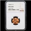 Image 2 : NGC 1968-d Lincoln Cent 1c Graded ms66 rd By NGC