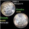 Image 1 : 1881-s Morgan Dollar 1 Grades GEM+ Unc
