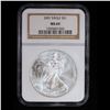 Image 2 : ***Auction Highlight*** NGC 2001 Silver Eagle Dollar $1 Graded ms69 By NGC (fc)