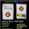 Image 1 : ***Auction Highlight*** NGC 1944-p Lincoln Cent Near TOP POP! 1c Graded ms67 rd By NGC (fc)