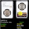 Image 1 : NGC 1953-s Franklin Half Dollar 50c Graded ms64 By NGC