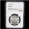 Image 2 : NGC 1953-s Franklin Half Dollar 50c Graded ms64 By NGC