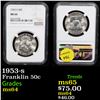 Image 1 : NGC 1953-s Franklin Half Dollar 50c Graded ms64 By NGC