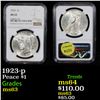 Image 1 : NGC 1923-p Peace Dollar $1 Graded ms63 By NGC