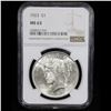 Image 2 : NGC 1923-p Peace Dollar $1 Graded ms63 By NGC