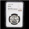 Image 2 : NGC 1953-s Franklin Half Dollar 50c Graded ms64 By NGC