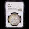 Image 2 : NGC 1890-p Morgan Dollar $1 Graded ms63 By NGC