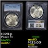 Image 1 : PCGS 1923-p Peace Dollar $1 Graded ms65+ By PCGS