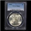 Image 2 : PCGS 1923-p Peace Dollar $1 Graded ms65+ By PCGS