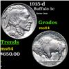 Image 1 : 1915-d Buffalo Nickel 5c Graded ms64