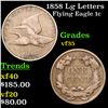 Image 1 : 1858 Lg Letters Flying Eagle Cent 1c Grades vf++