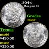 Image 1 : 1904-o Morgan Dollar $1 Grades GEM+ Unc