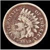 Image 2 : 1859 Indian Cent 1c Grades vf++