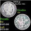 Image 1 : 1915-p Barber Half Dollars 50c Grades f, fine