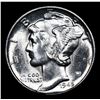 Image 2 : 1945-d Mercury Dime 10c Grades Choice Unc+ FSB
