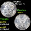 Image 1 : 1900-o Morgan Dollar $1 Grades GEM+ Unc