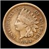 Image 2 : 1862 Indian Cent 1c Grades vf+