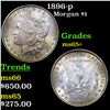Image 1 : 1896-p Morgan Dollar $1 Grades GEM+ Unc