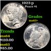 Image 1 : 1923-p Peace Dollar $1 Grades Select+ Unc