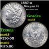 Image 1 : 1887-o Morgan Dollar $1 Grades Select Unc