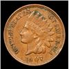 Image 2 : 1907 Indian Cent 1c Grades Choice AU/BU Slider
