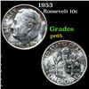 Image 1 : Proof 1953 Roosevelt Dime 10c Grades GEM Proof