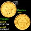 Image 1 : 1853 Gold Dollar $1 Grades Select Unc