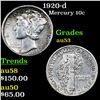 Image 1 : 1920-d Mercury Dime 10c Grades Select AU